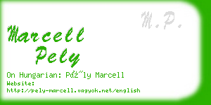 marcell pely business card